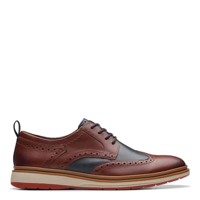 Men's Tan Chantry Wing British Combination Oxford Shoes