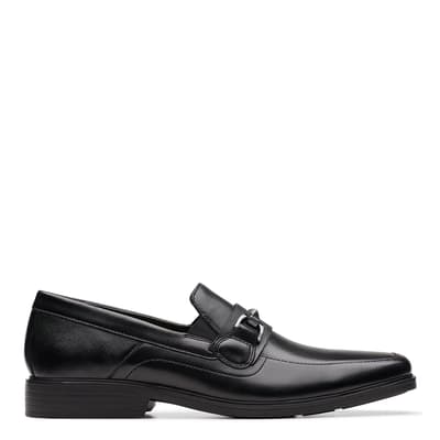 Men's Black Clarkslite Bit Leather Loafers