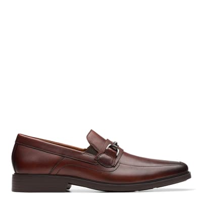 Men's Mahogany Clarkslite Bit Leather Loafers