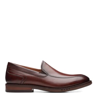 Men's Brown Un Hugh Step Leather Loafers