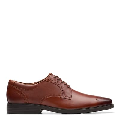 Men's Tan Clarkslite Tie Combination Derby Shoes