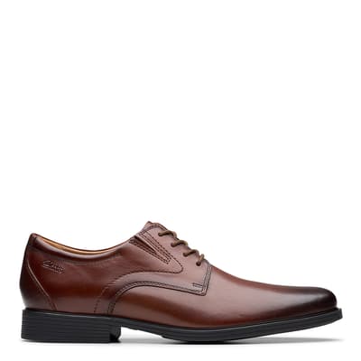 Men's Mahogany Whiddon Plain Leather Oxford Shoes