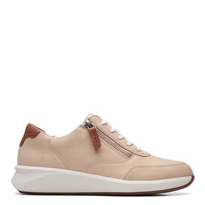 Women's Light Sand Un Rio Zip Nubuck Trainers