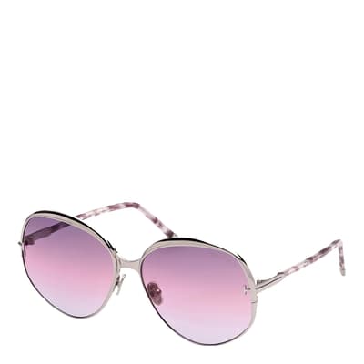 Silver Women's Tom Ford Sunglasses 60mm