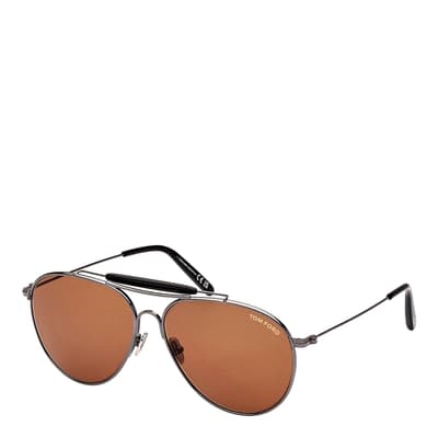 Silver Men's Tom Ford Sunglasses 59mm