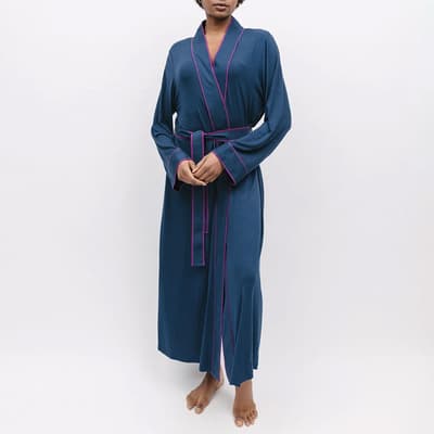 Blue Southbank Liva Modal Jersey Dressing Gown