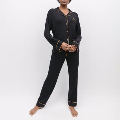 Black Brixton Liva Modal Jersey Pyjama Set