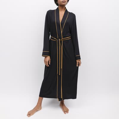 Black Brixton Liva Modal Jersey Dressing Gown