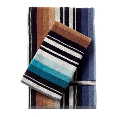 Barnaby Set of 2 Towels, Turquoise