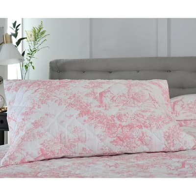 Toile De Jouy Pillowsham Pair, Pink