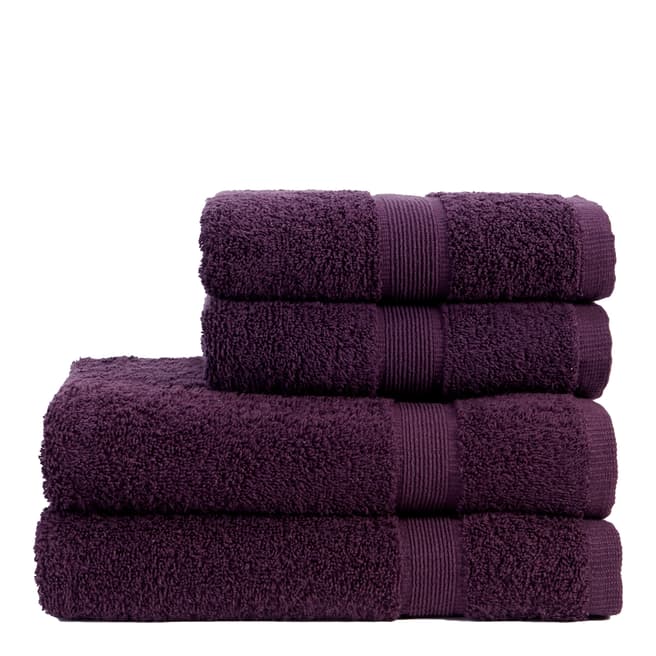 The Pure Linen Company Purple Egyptian Cotton Bath Towel