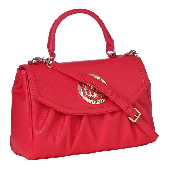 Love Moschino Red Flap Over Shoulder Bag