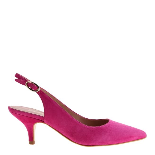 Sienna Pink Suede Slingback Shoes Heel 5cm