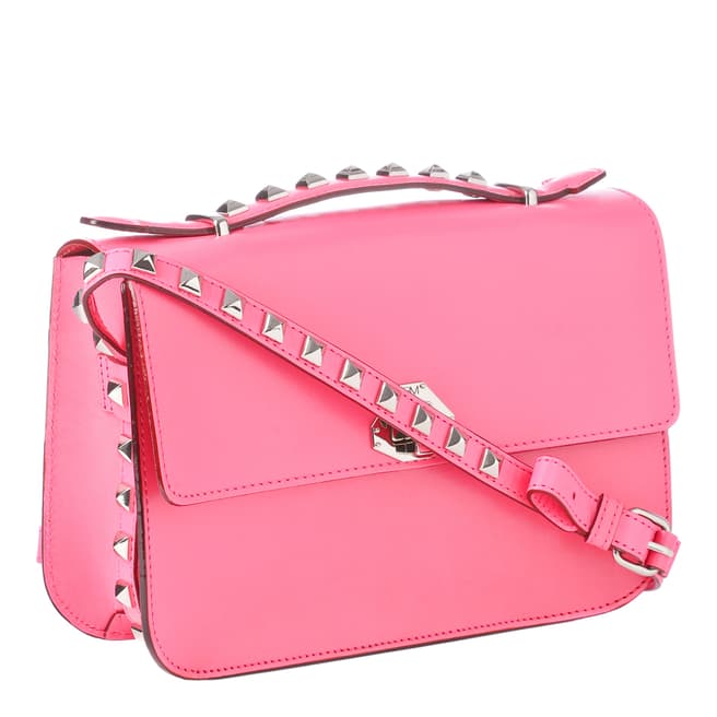 Rebecca Minkoff Neon Pink Leather Studded Shoulder Bag