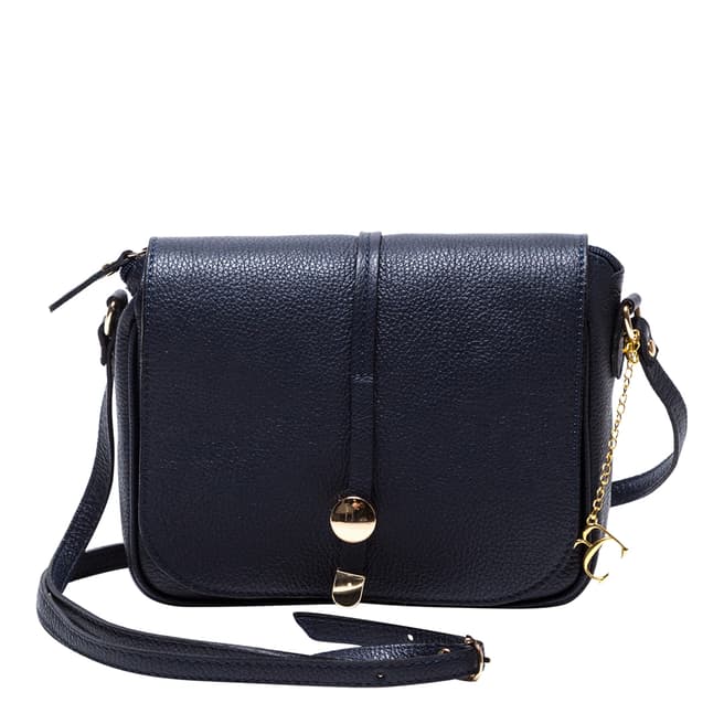 Renata Corsi Navy Leather Cross Body Bag