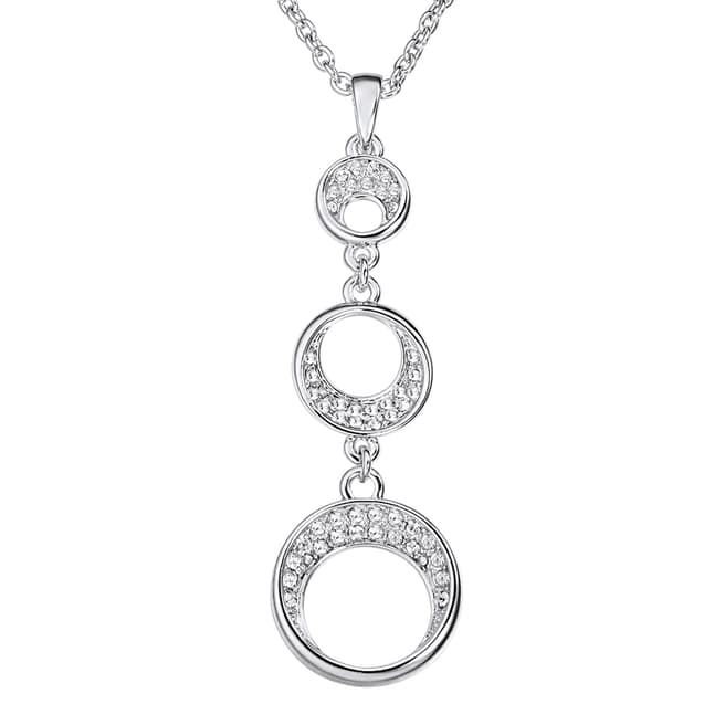 Saint Francis Crystals Silver Circular Crystal Necklace