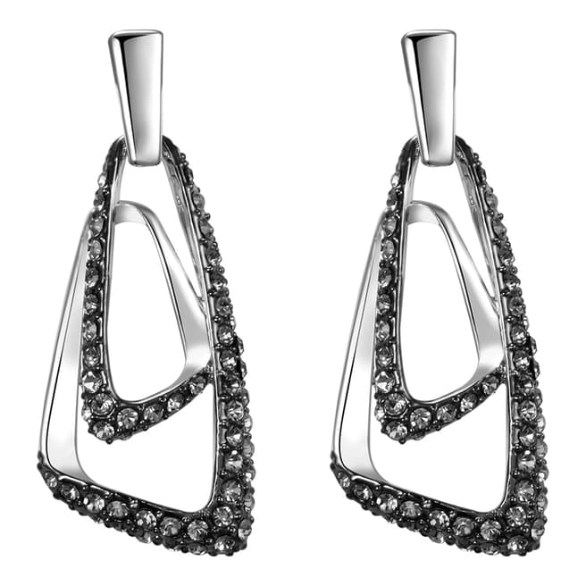 Emmy Gunmetal/Black Dark Road Crystal Drop Earrings