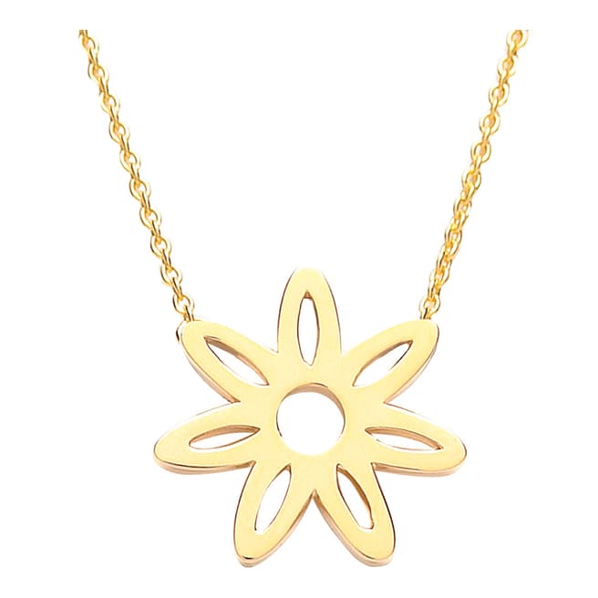 Daisy Jewellery Gold Plated  Daisy Pendant  Necklace 15mm