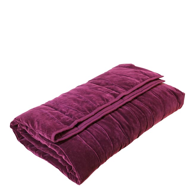 Modern Home Magenta Pintuck Velvet Cotton Throw 150X200cm