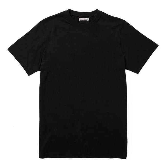 Simon + Simon Black Luxury Cotton Crew Neck T-Shirt