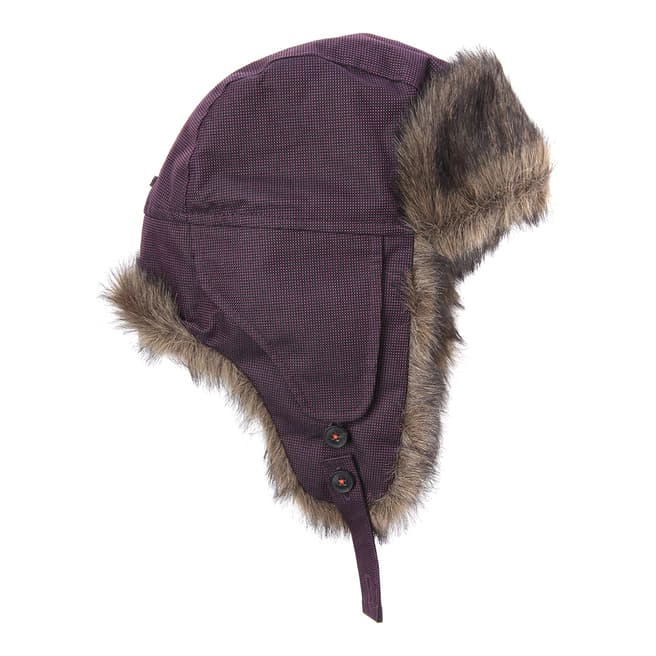 Ted Baker Purple Rylon Faux Fur Trapper Hat