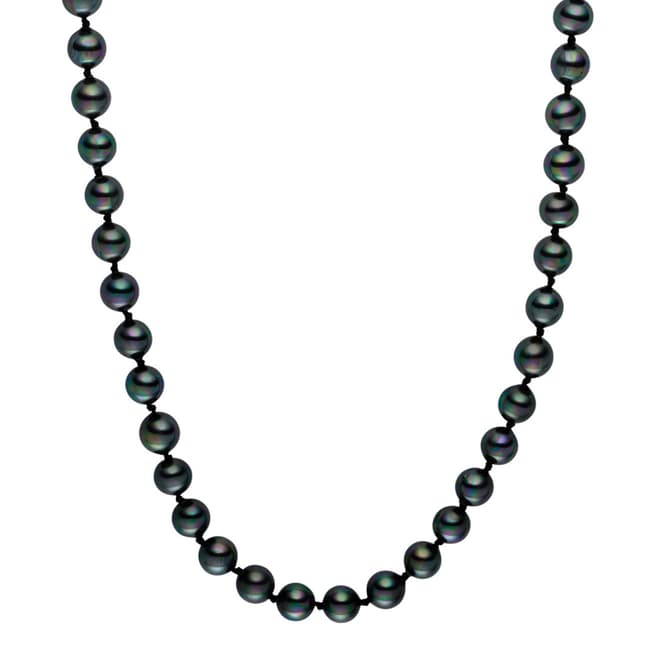 Perldor Anthracite Pearl Clasp Necklace
