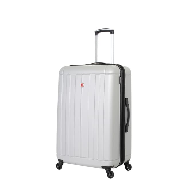 Swiss Wenger Luggage Silver Swiss Gear Hardside Spinner Suitcase 60cm