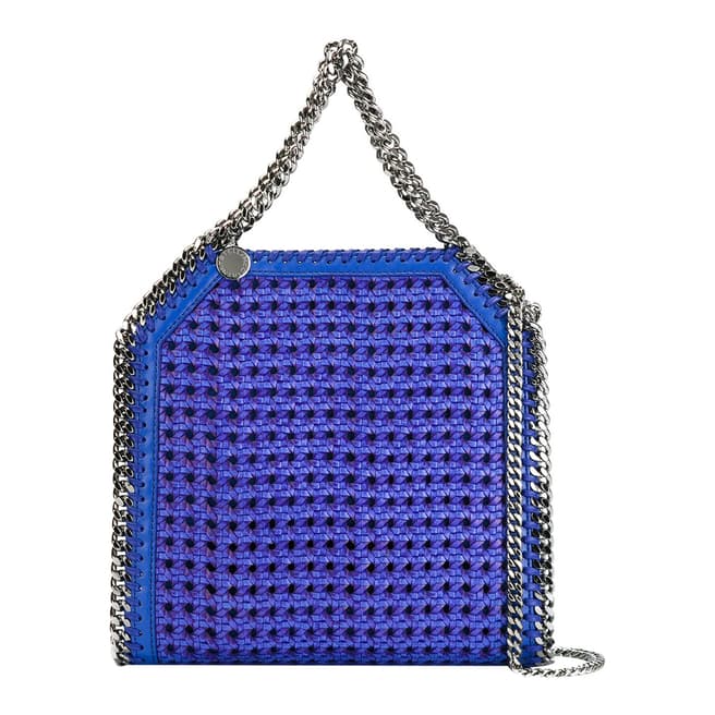 Stella McCartney Blue Wicker Falabella Mini Tote