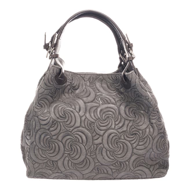 Massimo Castelli Grey Leather Handbag