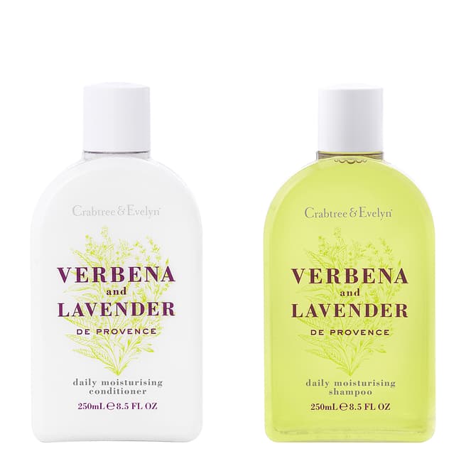 Crabtree & Evelyn Verbena and Lavender Shampoo and Conditioner Duo Set 250ml