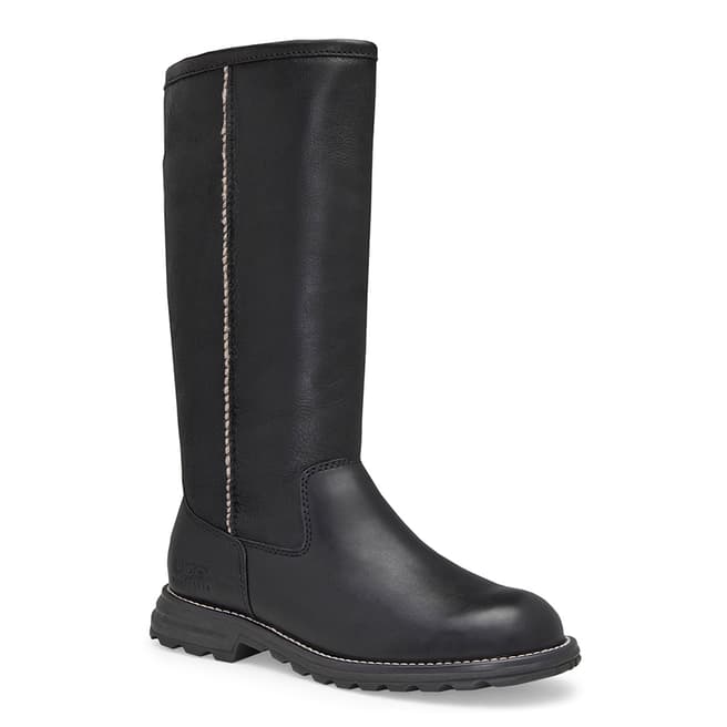 UGG Black Leather Brooks Tall Boots