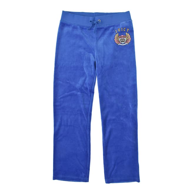 Juicy Couture Blue Juicy Wings Velour Lounge Trousers