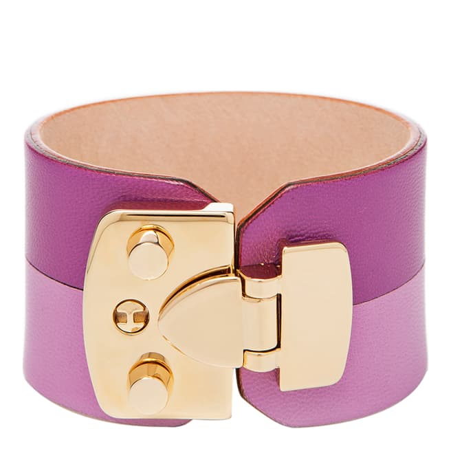 Stamerra Purple Leather Cuff