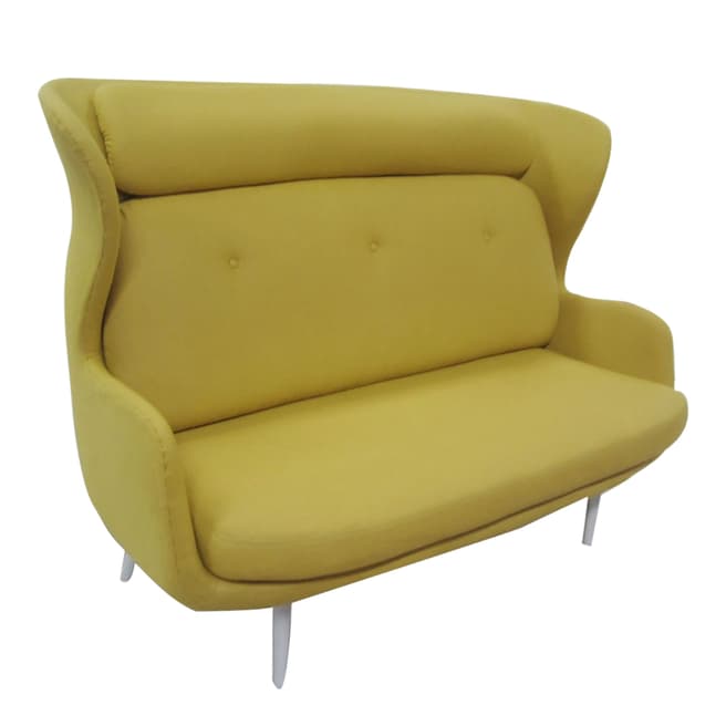 Wallace Sacks Mustard Cashmere Mix Two Seater Studley Sofa