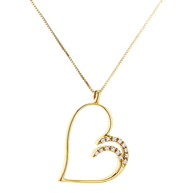 Dyamant Gold Diamond Heart Necklace 0.15cts