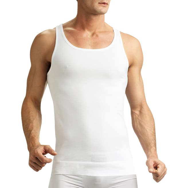 Controlbody Men'S White Shaping Tank Top