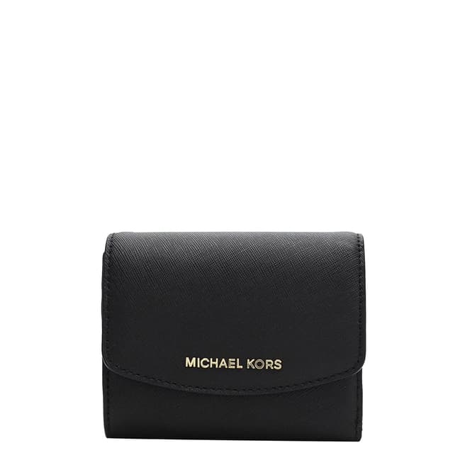 Michael Kors Black Leather Small Trifold Wallet