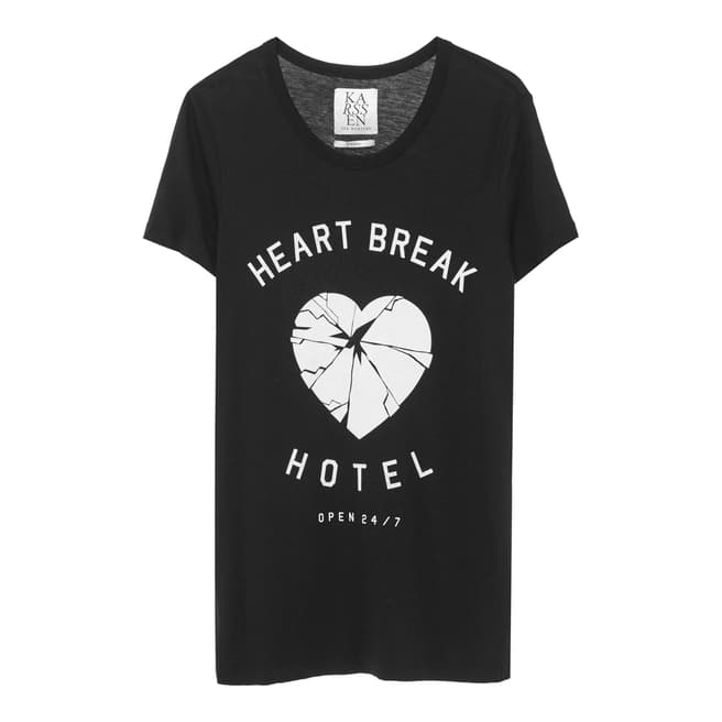 Zoe Karssen Black Heartbreak Hotel T-Shirt