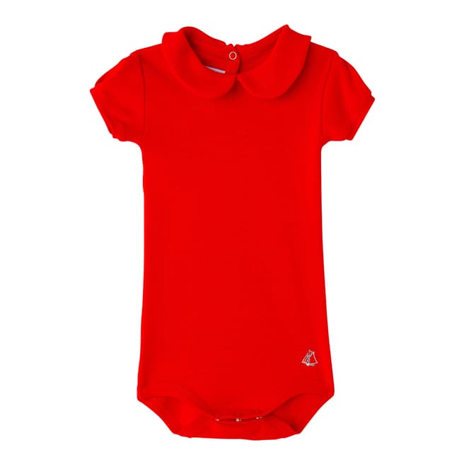 Petit Bateau Baby Girl's Red Bodysuit