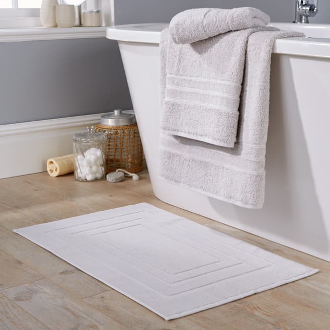 The Pure Linen Company Smoke Grey Luxury Bath Mat 1000Gsm 