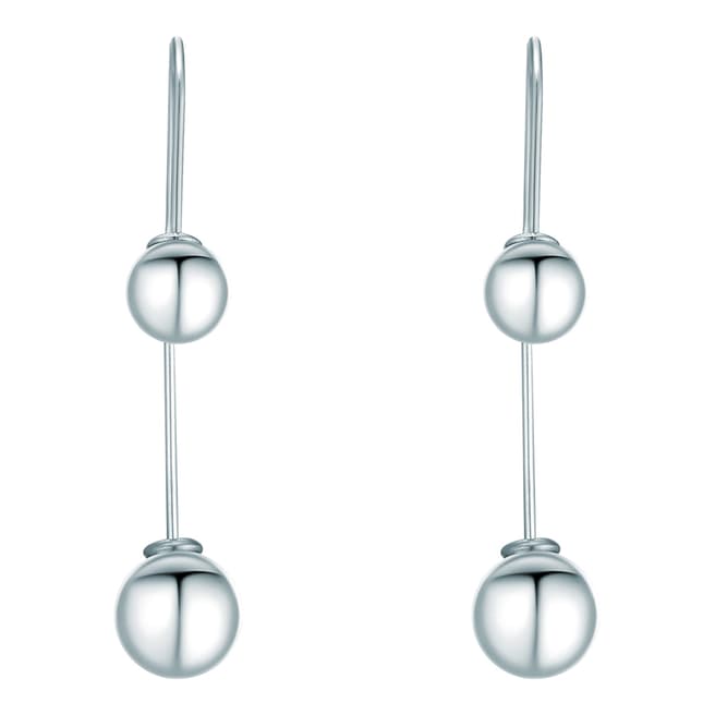 Runway Silver Ball Drop Earrings