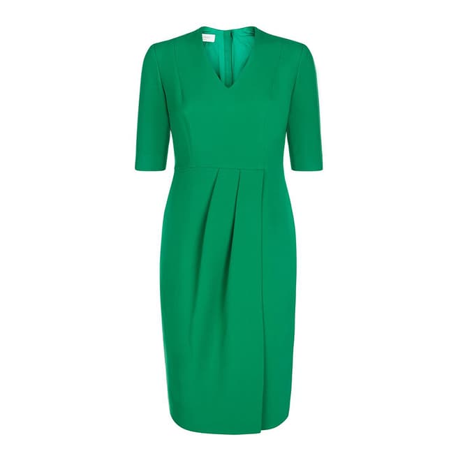 Hobbs London Green Fitted Mariana Dress