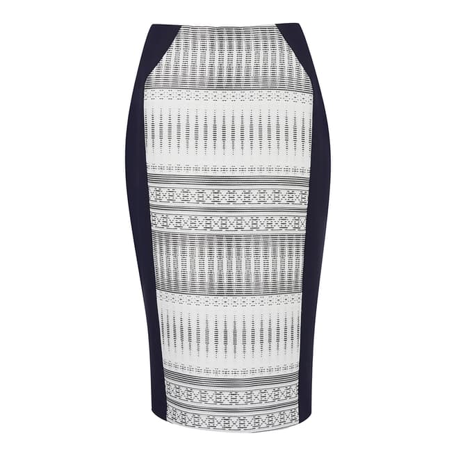 Amanda Wakeley White/Multi Tapis Jacquard Skirt