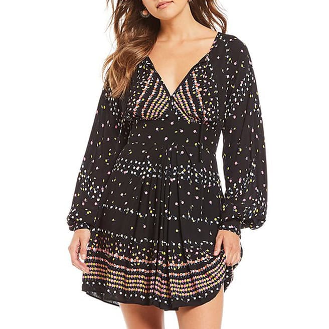 Free People Black Combo Coryn Mini Dress