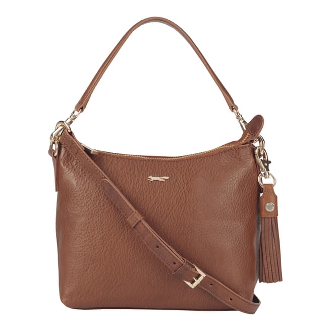 Paul Costelloe Light Brown Mestolo Leather Bag