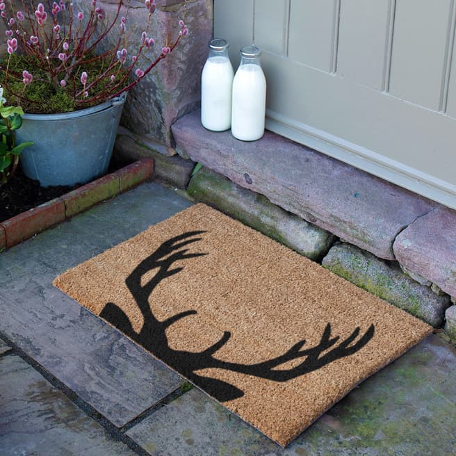 Artsy Doormats Stag Antlers Doormat