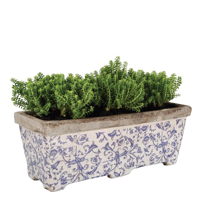 Fallen Fruits Aged Ceramic Rectangular Planter