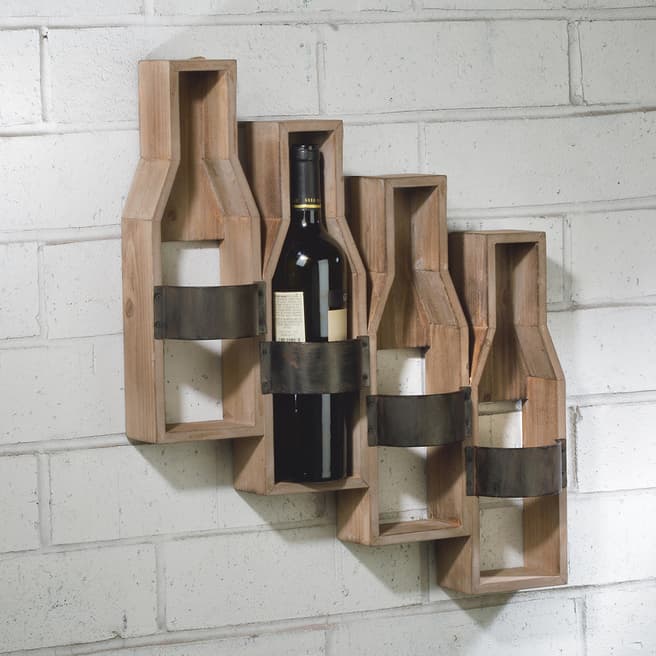 Tripar Metal Wine Bottle Wall Display