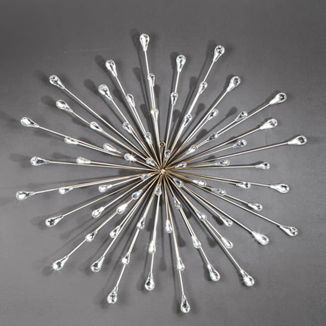 Tripar Silver Large Starburst Wall Art