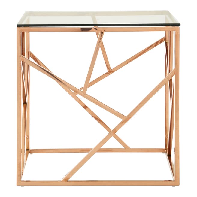 Fifty Five South Allure End Table, Rose Gold